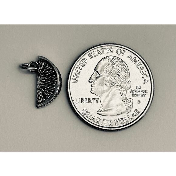 Sterling Silver Orange Slice Charm - Picture 5 of 9